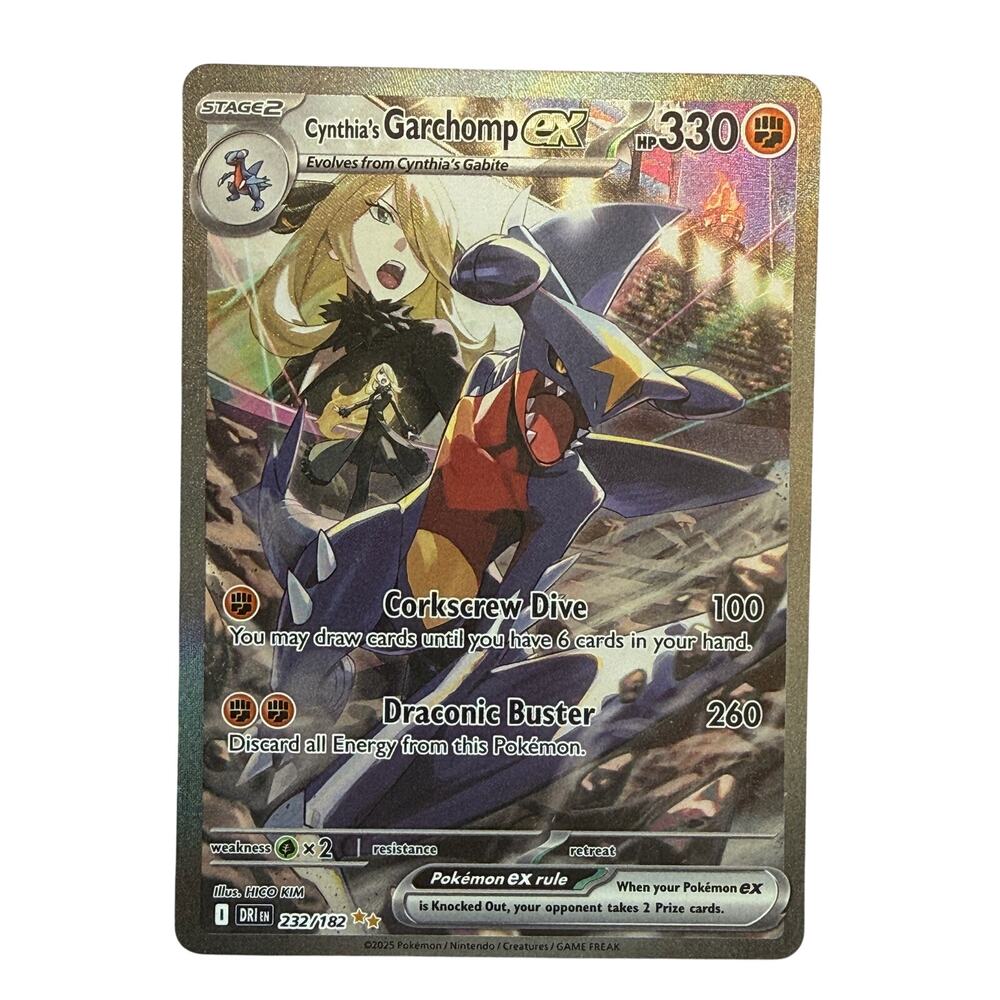 Pokémon TCG Cynthia's Garchomp ex 232/182 Destined Rivals 2025 SIR Holo NM-MT
